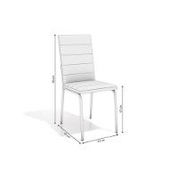 Cadeira De Cozinha Amsterdã C091 Kit 6 Un Cromada Branco 106 - 3