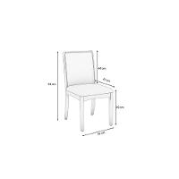 Cadeira De Cozinha Alice Kit 4 Un Carvalho Linho Cinza A056 - 2