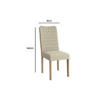 Cadeira De Cozinha 2cad157ea Kit 2 Un Carvalho Linho Bege