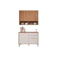 Cozinha Completa Divina 2 Peças 1 Aéreo 1 Balcão C2p44 Freijó Off White - 1