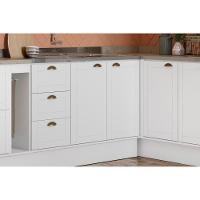 Cozinha Modulada Completa Bella 15 Peças 5aéreos+5balcões+1ilha+4complementos C15p58 Branco - 5