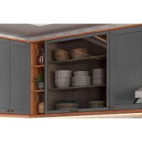 Cozinha Modulada Completa Bella 9 Peças 3 Aéreos + 3 Balcões + 1 Torre Quente+1ilha + 1 Complemento C9p201 Nogal Cinza - 8