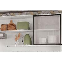 Cozinha Modulada Completa Alpha 5 Peças 1 Aéreo + 2 Balcões + 1 Paneleiro+1 Ilha C5p100 Freijó Branco - 6