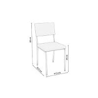 Cadeira De Cozinha Zaria 2c128 Aço Kit 2 Uni Preto Suede Cinza - 3