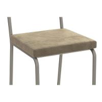 Cadeira De Cozinha Zaria 2c128 Aço Kit 2 Uni Niquel Suede Cinza - 5