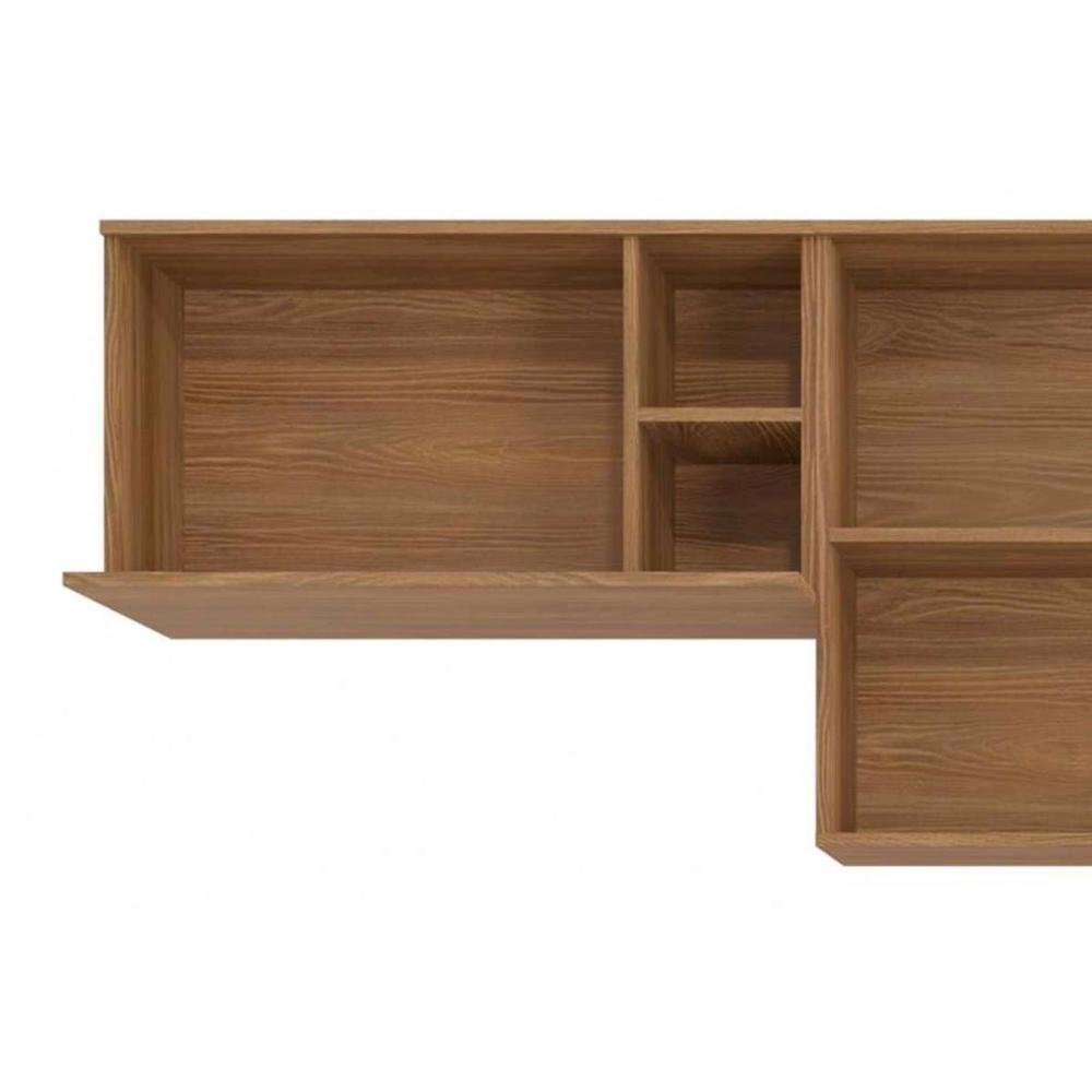 Cozinha Modulada Completa Botanic 5 Peças 3 Aéreos + 1 Balcão + 1 Complemento M662 Nogueira Verde Oliva - 6