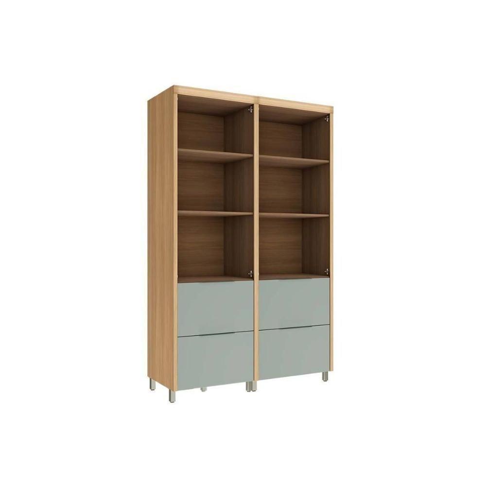 Paneleiro De Cozinha Modulado Marquesa Com 4 Portas E 4 Gavetas 140cm Nature Verde - 4