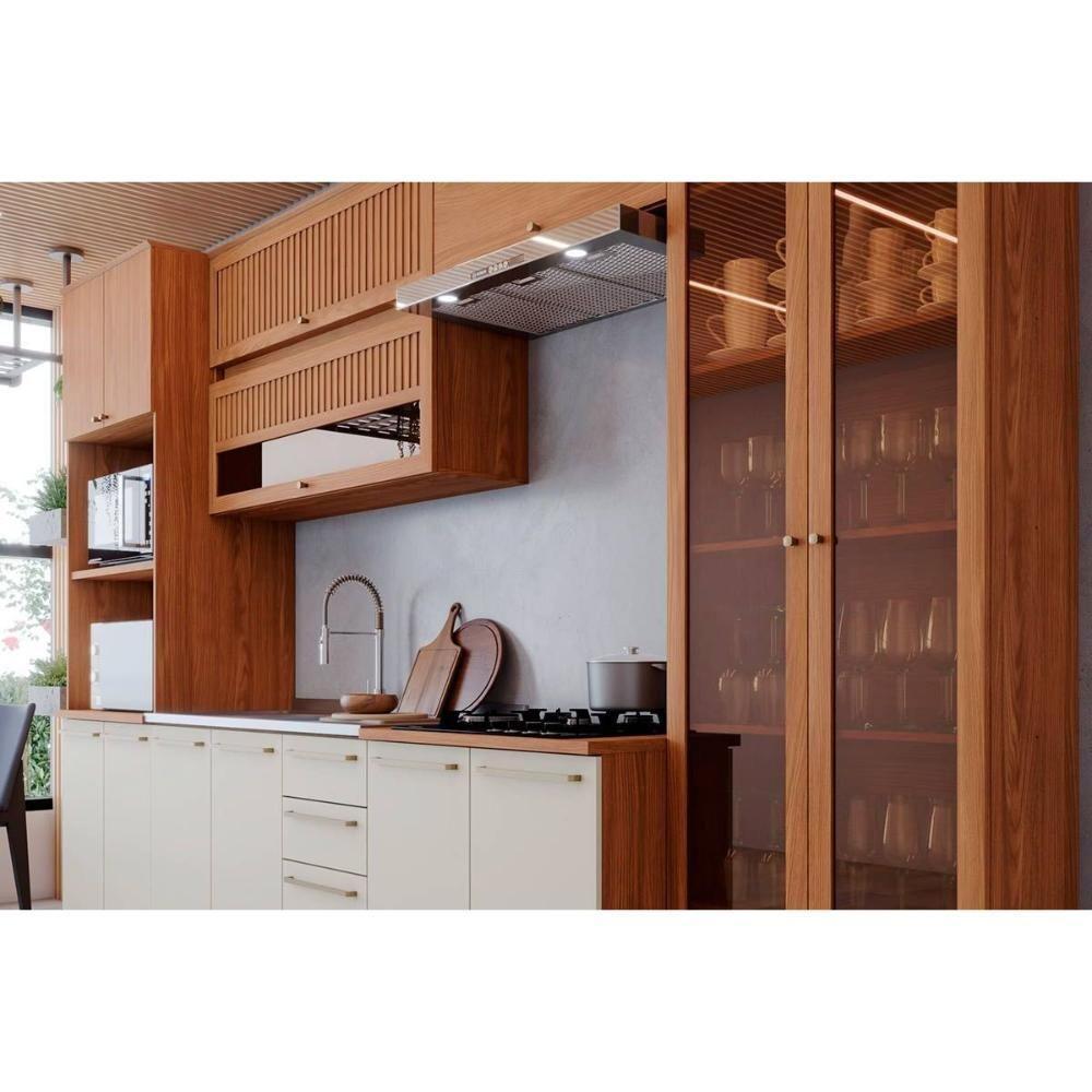 Cozinha Modulada Completa Requinte 7 Peças 2 Aéreos + 2 Balcões+ 2 Paneleiros + 1 Complemento Cz103 Nature Nature Areia - 4