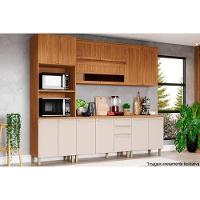 Cozinha Modulada Completa Requinte 7 Peças 2 Aéreos + 2 Balcões + 1 Paneleiro + 2 Complementos Cz107 Nature Nature Areia - 1