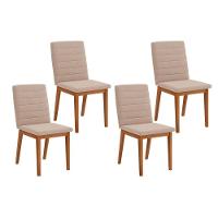 Cadeira De Cozinha Sofia Kit 4 Un Ipe Suede Creme - 1