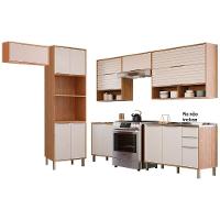 Cozinha Modulada Completa Esplêndida 7 Peças 4 Aéreos + 2 Balcões + 1 Torre Quente C7p183 Freijó Off White - 6
