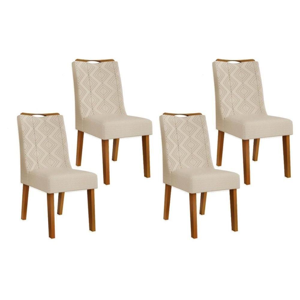 Cadeira De Cozinha Stela Kit 4 Un Ipe Linho Neve - 1