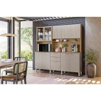 Cozinha Compacta Kit Amora Com 10 Portas E 2 Gavetas 198cm Amendola Nude Prime Tx - 1