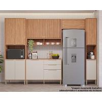 Cozinha Modulada Completa Divina 5 Peças 2 Aéreos + 1 Balcão+ 2 Paneleiros Cz004 Freijó Off White - 1