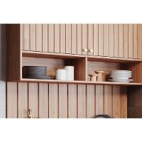 Cozinha Modulada Completa Divina 5 Peças 1 Aéreo + 1 Balcão + 1 Ilha + 2 Complementos C5p186 Freijó Titanium - 10