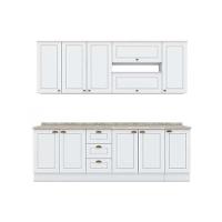 Cozinha Modulada Completa Americana 10 Peças 4aéreos+3balcões+3complementos C5p31 Branco - 5