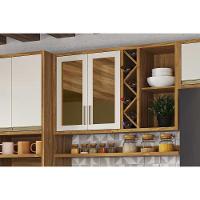 Cozinha Modulada Completa Tempranillo 3 Peças 2aéreos+ 1 Paneleiro C3p82 Amendoa Off White Ronipa - 9