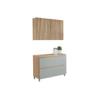 Cozinha Modulada Completa Rainha 2 Peças 1 Aéreo + 1 Balcão C2p44 Nature Verde - 7