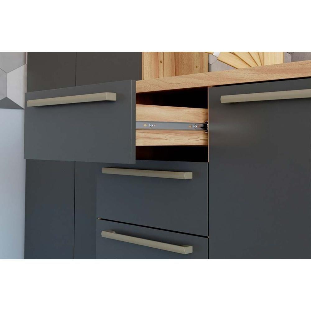 Cozinha Modulada Completa Nápoli Prime 4 Peças 2 Aéreos + 1 Balcão + 1 Paneleiro C4p66 Sevilha Branco Ronipa - 8