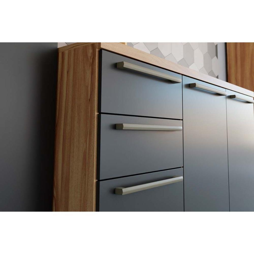 Cozinha Modulada Completa Nápoli Prime 2 Peças 1 Aéreo + 1 Balcão C2p99 Amendoa Off White Ronipa - 7