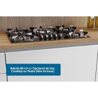 Cozinha Modulada Completa Rainha Gourmet 7 Peças 33 Aéreos + 3 Balcões + 1 Paneleiro C6p37 Branca Nature - 5