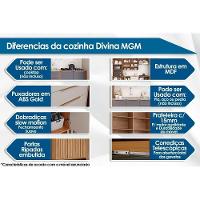 Cozinha Modulada Completa Divina 3 Peças 2aéreos+ 1 Paneleiro Cz045 Freijó Titanium - 1