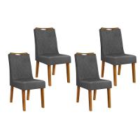 Cadeira De Cozinha Stela Kit 4 Un Ipe Suede Lunar - 1