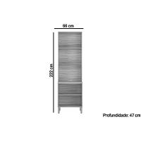 Paneleiro De Cozinha Modulado Napoli Prime Com 4 Portas E 1 Nicho Para Forno 66x222cm Amendoa Off White Ronipa - 3