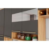 Cozinha Modulada Completa Nápoli Prime 4 Peças 2 Aéreos + 1 Balcão + 1 Paneleiro C4p66 Amendoa Off White Ronipa - 5