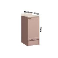 Gabinete De Cozinha Modulado Balcão Com Tampo Malta 2628 Com 1 Porta 40cm Duna - 2