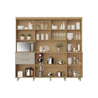 Cozinha Compacta Nobreza Com 7 Portas E 2 Gavetas 210cm Carvalho Cinza - 3