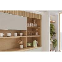 Cozinha Compacta Realeza Com 6 Portas E 3 Gavetas 220cm Carvalho Cinza - 9