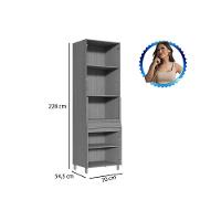 Paneleiro De Cozinha Modulado Simone Mendes Com 4 Portas E 1 Gaveta 70cm Carvalho Cinza - 7