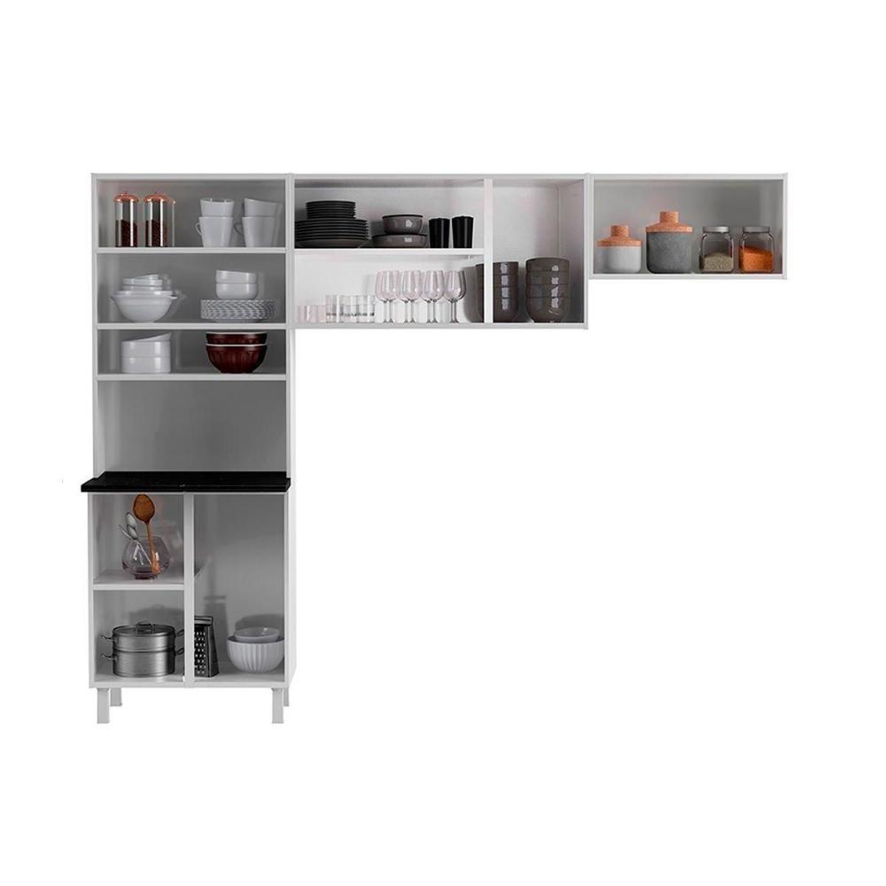 Cozinha Compacta Mirage Aço 3 Peças 2 Aéreos + 1 Paneleiro Czc40 Branco Telasul - 4