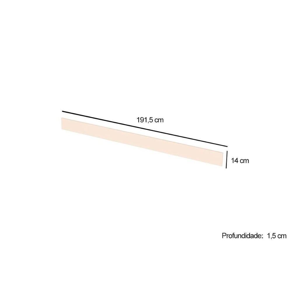 Módulos De Cozinha Requinte Painel De Edição Para Fechamento Rodapé Requinte 191x14x105cm Nature2 Aéreos + 1 Balcão + 1 Complemento - 3