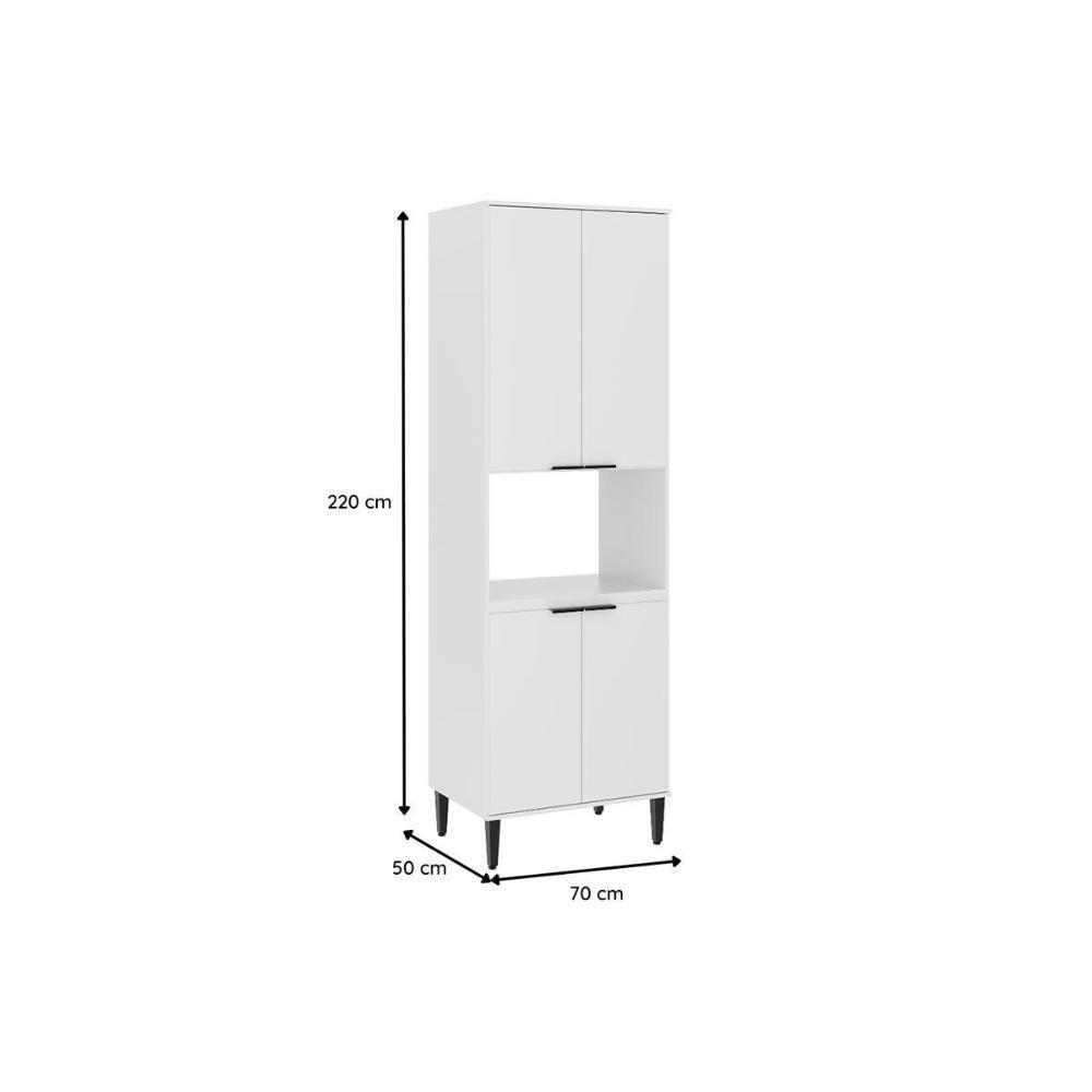 Torre Quente De Cozinha Paneleiro Alpha 2514 Com 1 Forno E 4 Portas 70cm Preto - 2