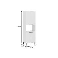 Torre Quente De Cozinha Paneleiro Alpha 2514 Com 1 Forno E 4 Portas 70cm Preto - 2