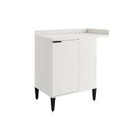 Gabinete De Cozinha Modulado Balcão Alpha 2508 Canto Reto Com 1 Porta Com Tampo 94cm Branco - 1