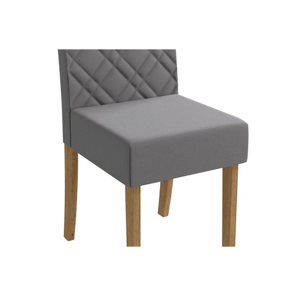 Kit 4 Cadeiras De Cozinha 2cad149fr 4 Un Freijó Suede Titanio A050 - 4