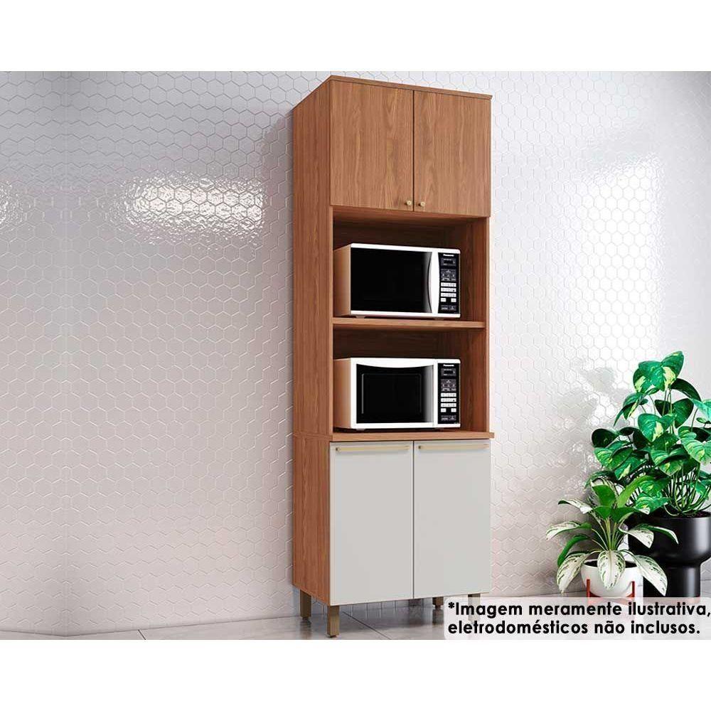 Torre Quente De Cozinha Paneleiro Requinte Com 4 Portas E 2 Nichos Para Forno 71cm Nature Nature Areia - 1