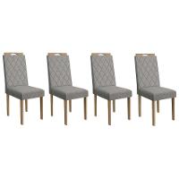 Kit 4 Cadeiras De Cozinha 2cad153ea 4 Un Eucalipto Cinza Mesclado A031 - 2