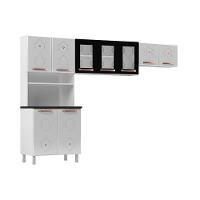 Cozinha Modulada Telasul Mirage New Mirage Aço 3 Peças 2 Aéreos + 1 Paneleiro Czc40 Branco Preto-telasul - 1