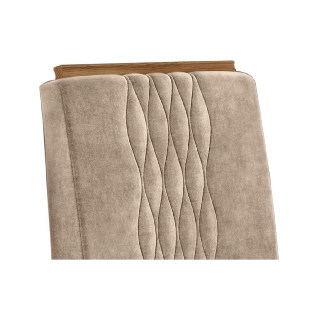 Kit 2 Cadeiras De Cozinha Lia 2 Un Cedro Suede Moca Marrom - 5