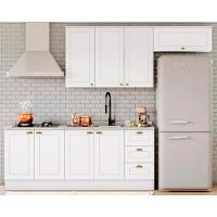 Kit Cozinha Modulada 5 Peças Americana 2 Aéreos + 2 Balcões + 1 Complemento Sem Pia Cz130 Branco - 1