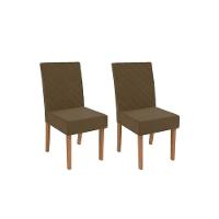 Kit 2 Cadeiras De Cozinha 2cad133 2 Un Canela Suede Marrom - 1