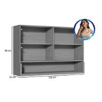 Módulo Cozinha Simone Mendes Armário Simone Mendes Com 2 Portas 120cm Carvalho Cinza - 5