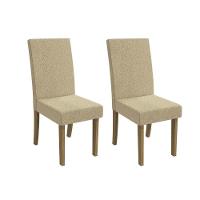 Kit 2 Cadeiras De Cozinha 2cad131 2 Un Canela Bouclê Bege - 1