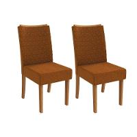 Kit 2 Cadeiras De Cozinha 2cad129 2 Un Canela Bouclê Terracota - 1