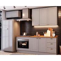 Kit Cozinha Modulada 6 Peças Americana 2 Aéreos + 2 Balcões + 2 Complementos Cz151 Cinza - 1