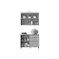 Kit Cozinha Modulada 2 Peças Marquesa 1 Aéreo + 1 Balcão C2p29 Nature Verde - 6